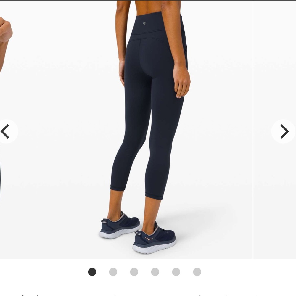Lululemon Invigorate High Rise 23” Inseam Crop Everlux True Navy Sz 4 Leggings